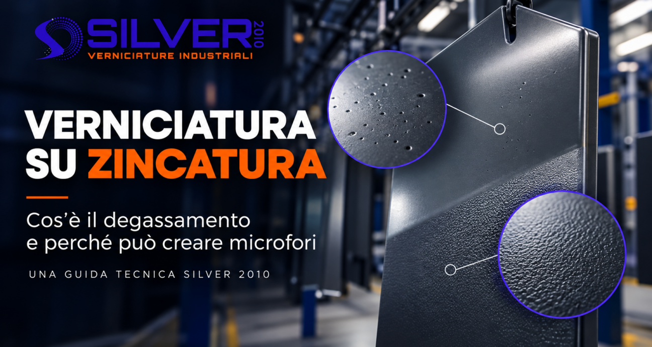 Verniciatura su zincatura con microfori da degassamento e finitura strutturata